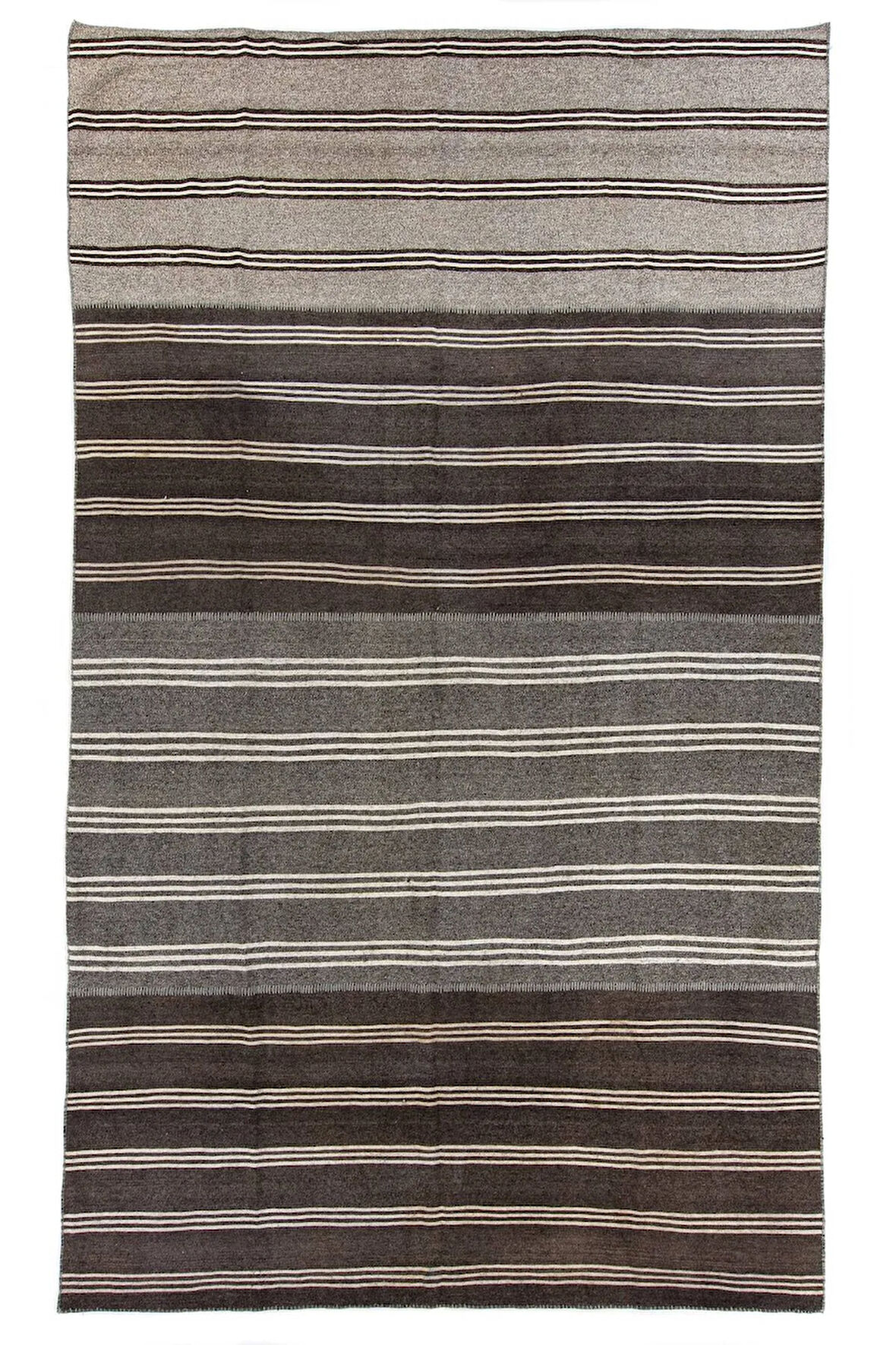 280x460 cm Büyük Ölçü El Dokuması Eski Çizgili Kilim, Düz Dokuma Kilim