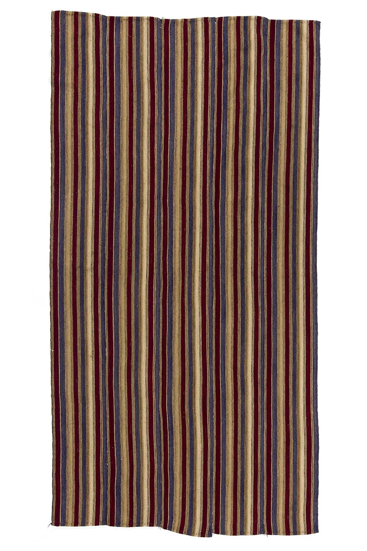 136x263 cm Çizgili Eski Kilim, Düz Dokuma Dekoratif Halı