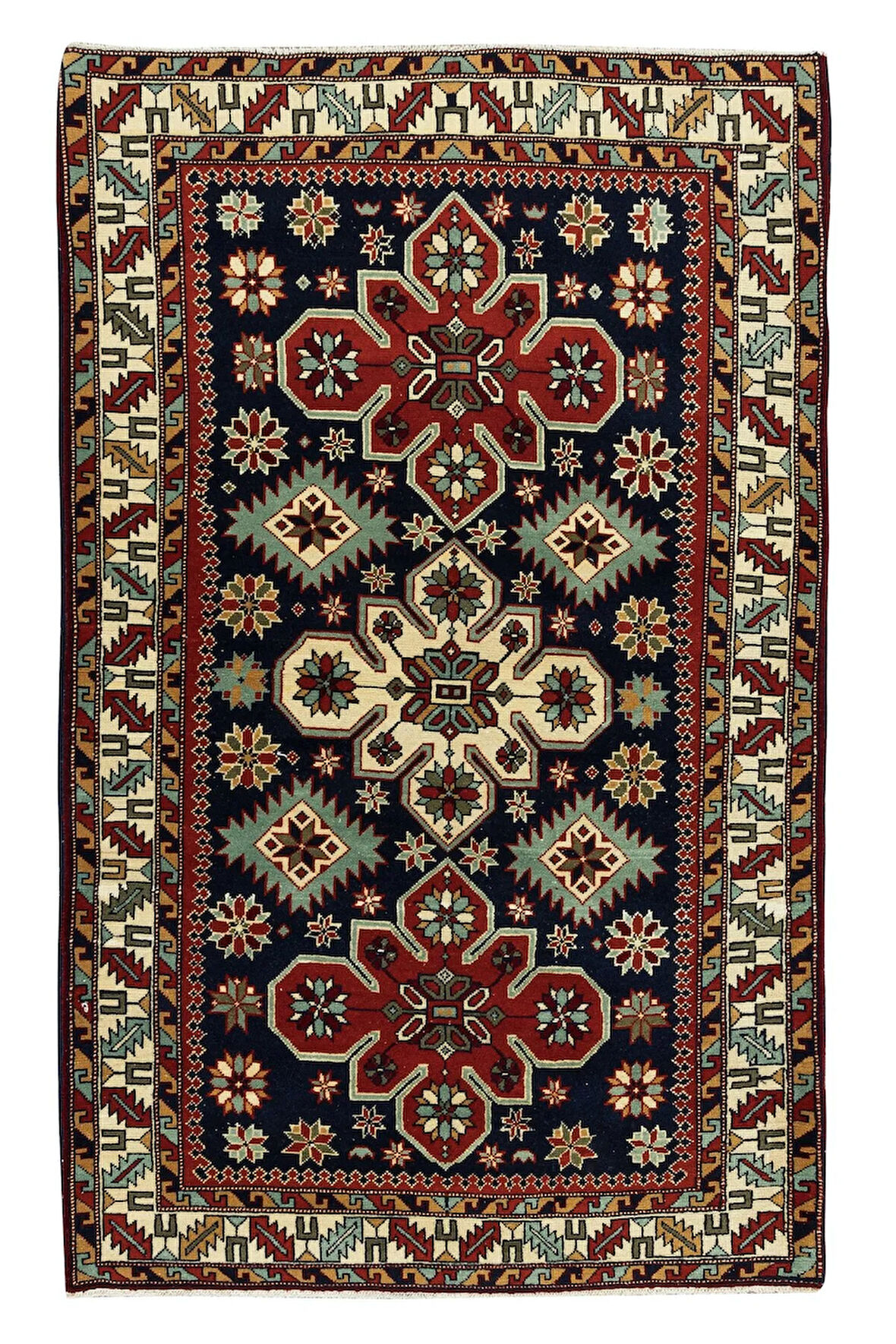 105x171 cm Türkiye'den El Düğümlü Alan Halısı, %100 Yün, Modern Ev Dekor Halı