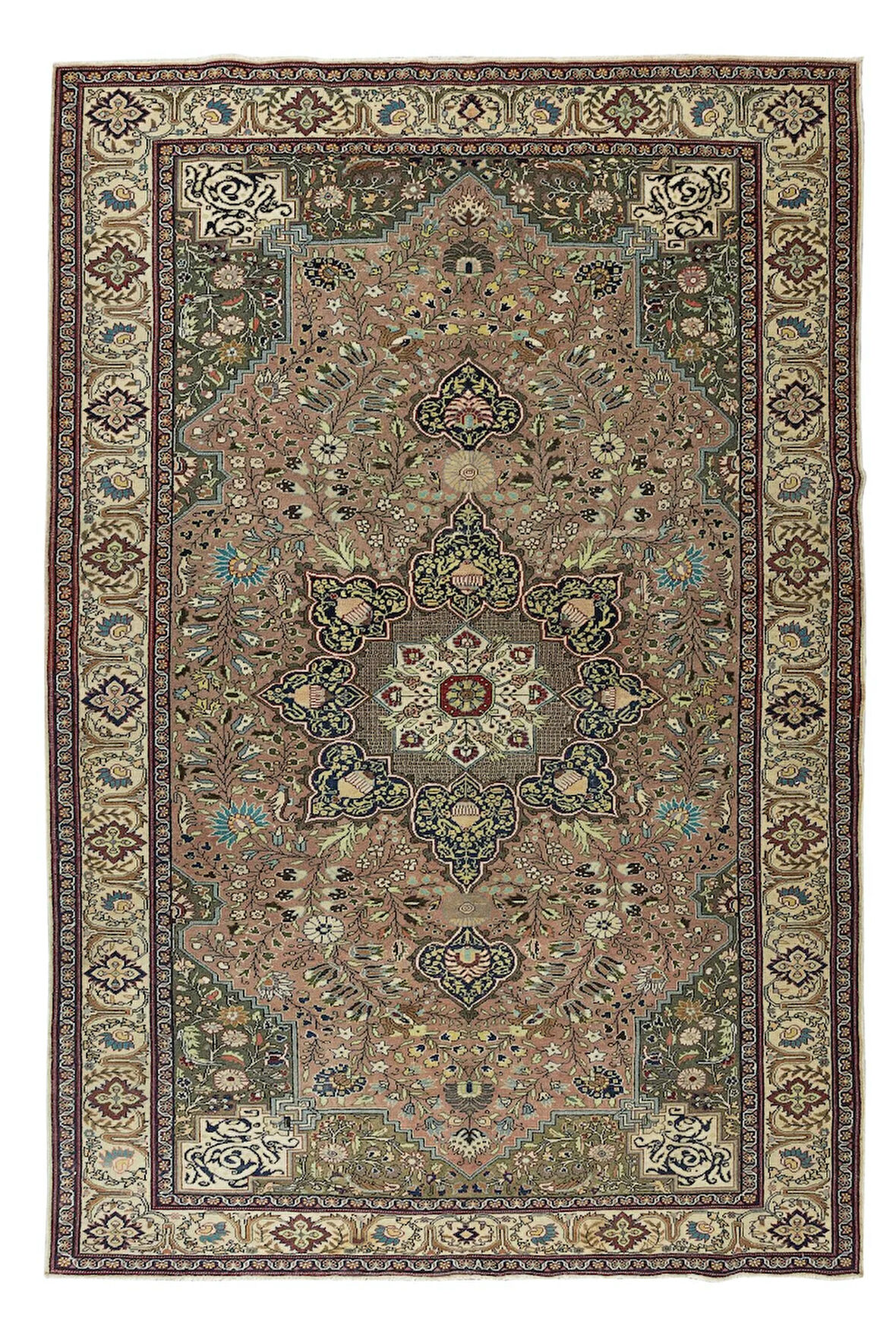 200x300 cm El Yapımı Modern Kayseri Halısı, Dekoratif Madalyon Tasarımlı Halı, %100 Yün