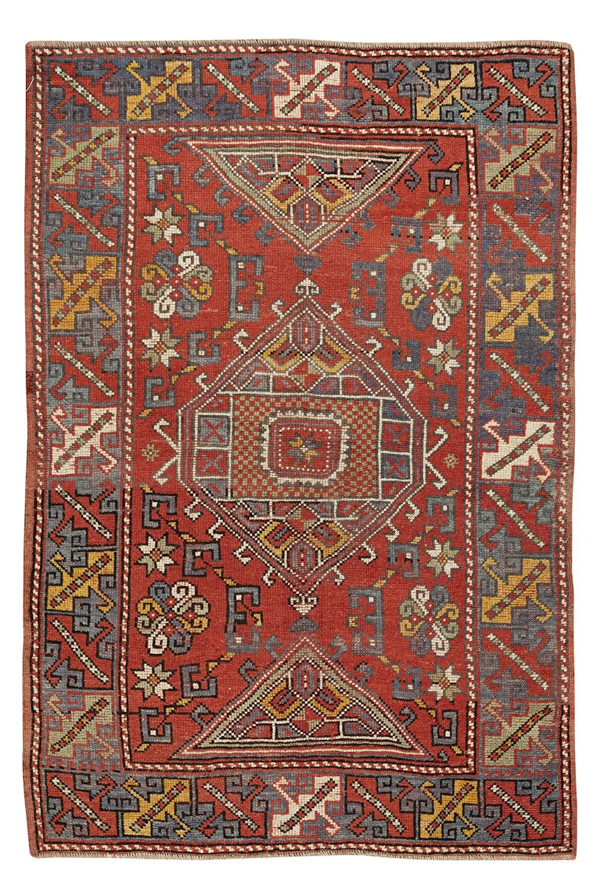 117x173 cm Ev ve Ofis Dekoru için Eski El Yapımı Yünlü Halısı