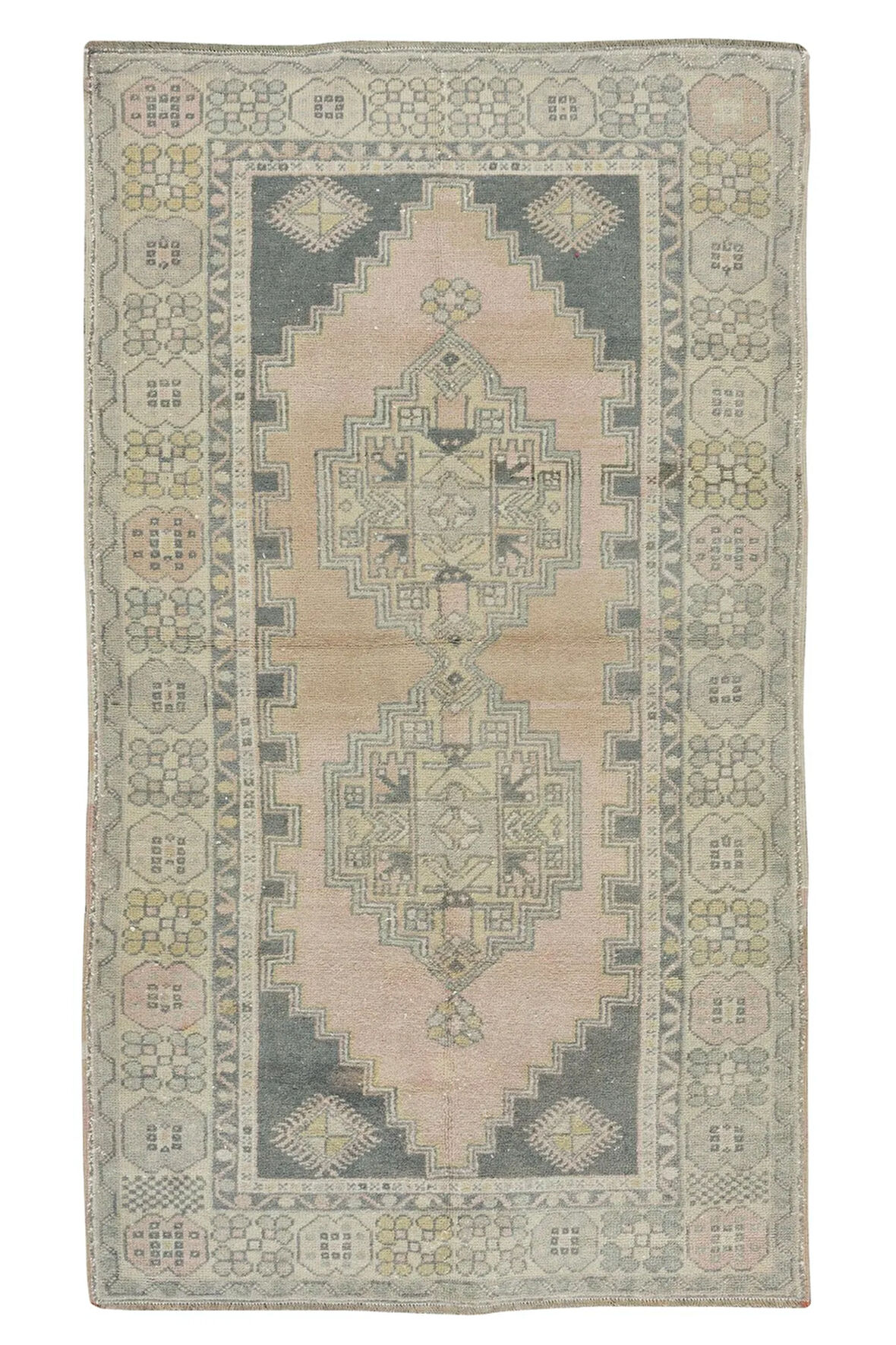 118x211 cm Geleneksel El Yapımı Yünlü Halı, 1950 civarı