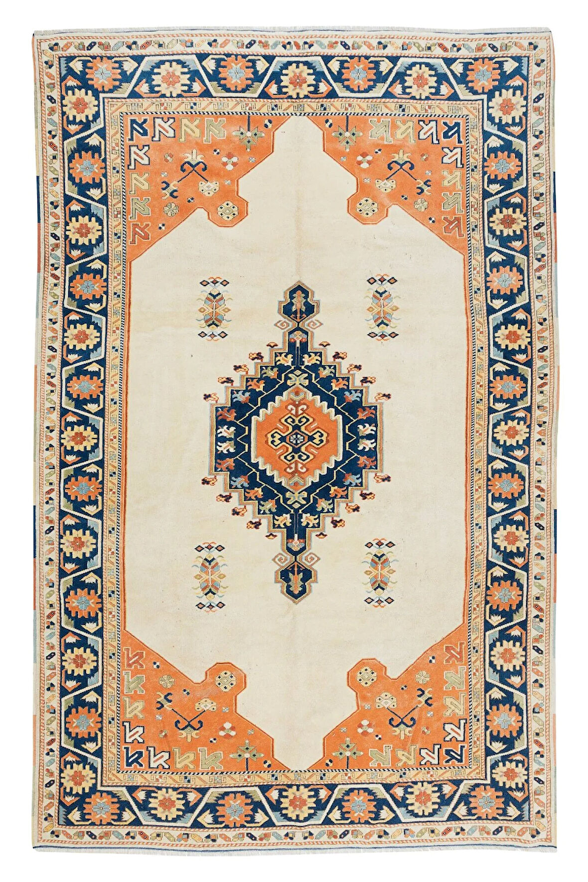 201x310 cm Yatak Odası, Oturma Odası, Yemek Odası ve Mutfak için El Düğümlü Alan Halısı, %100 Yün