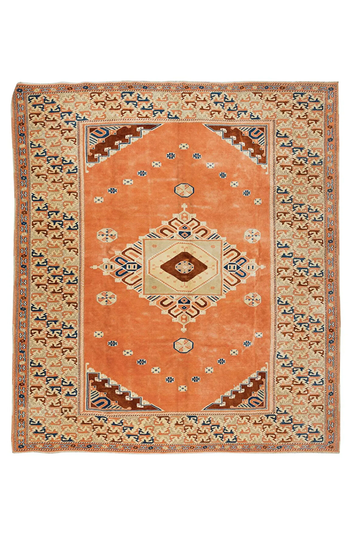 248x293 cm El Yapımı Alan Halısı, %100 Yün, Modern Oturma Odası için Dekoratif Halı