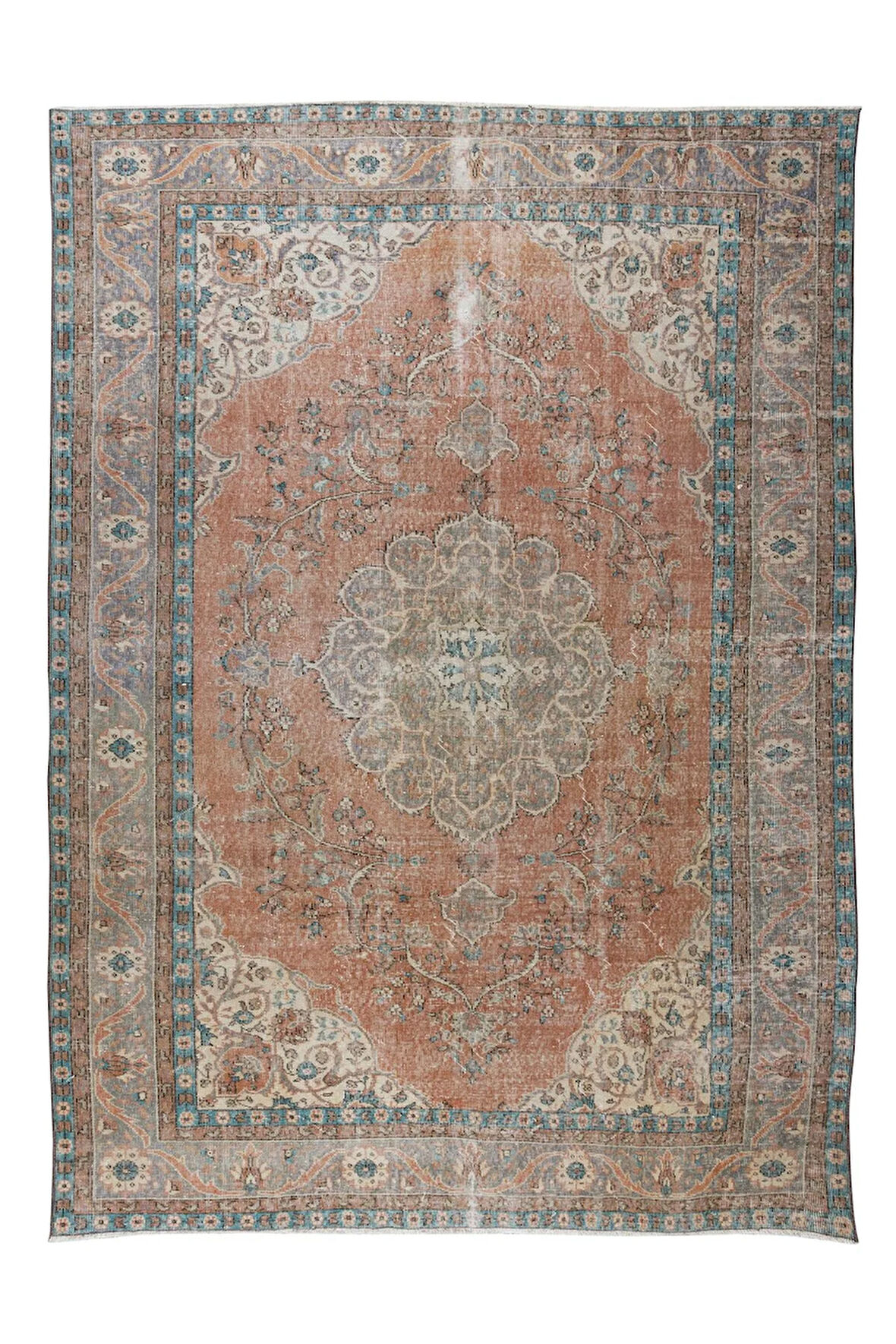 235x325 cm Türünün Tek örneği Eski Halı, Geleneksel El Yapımı Alan Halısı