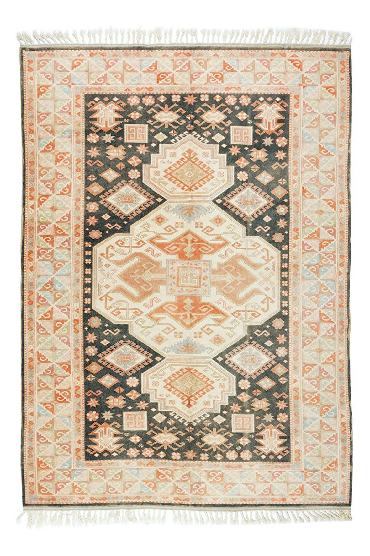 197x275 Cm Ev Ve Ofis Dekoru Için Modern El Yapımı Anadolu Uşak Halısı
