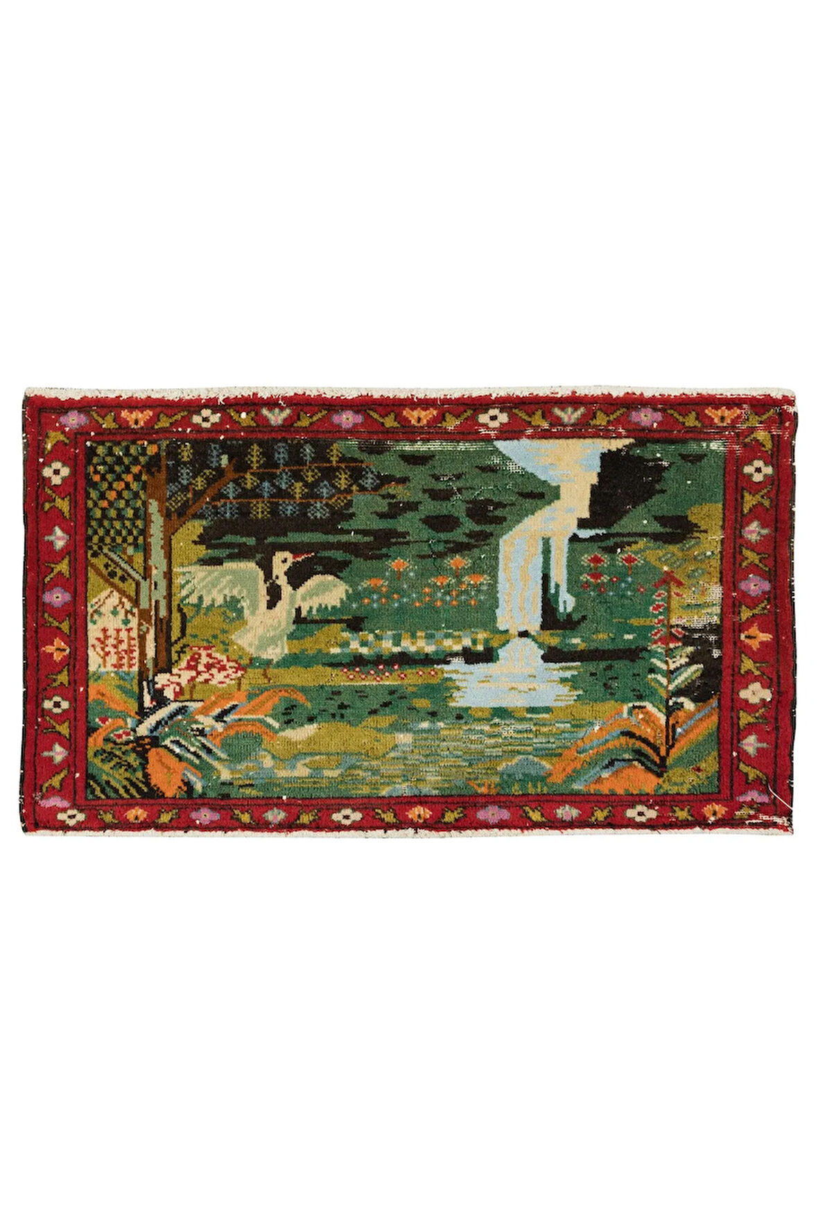 47x81 cm Dekoratif El Yapımı Duvar Askısı, Eski Halı