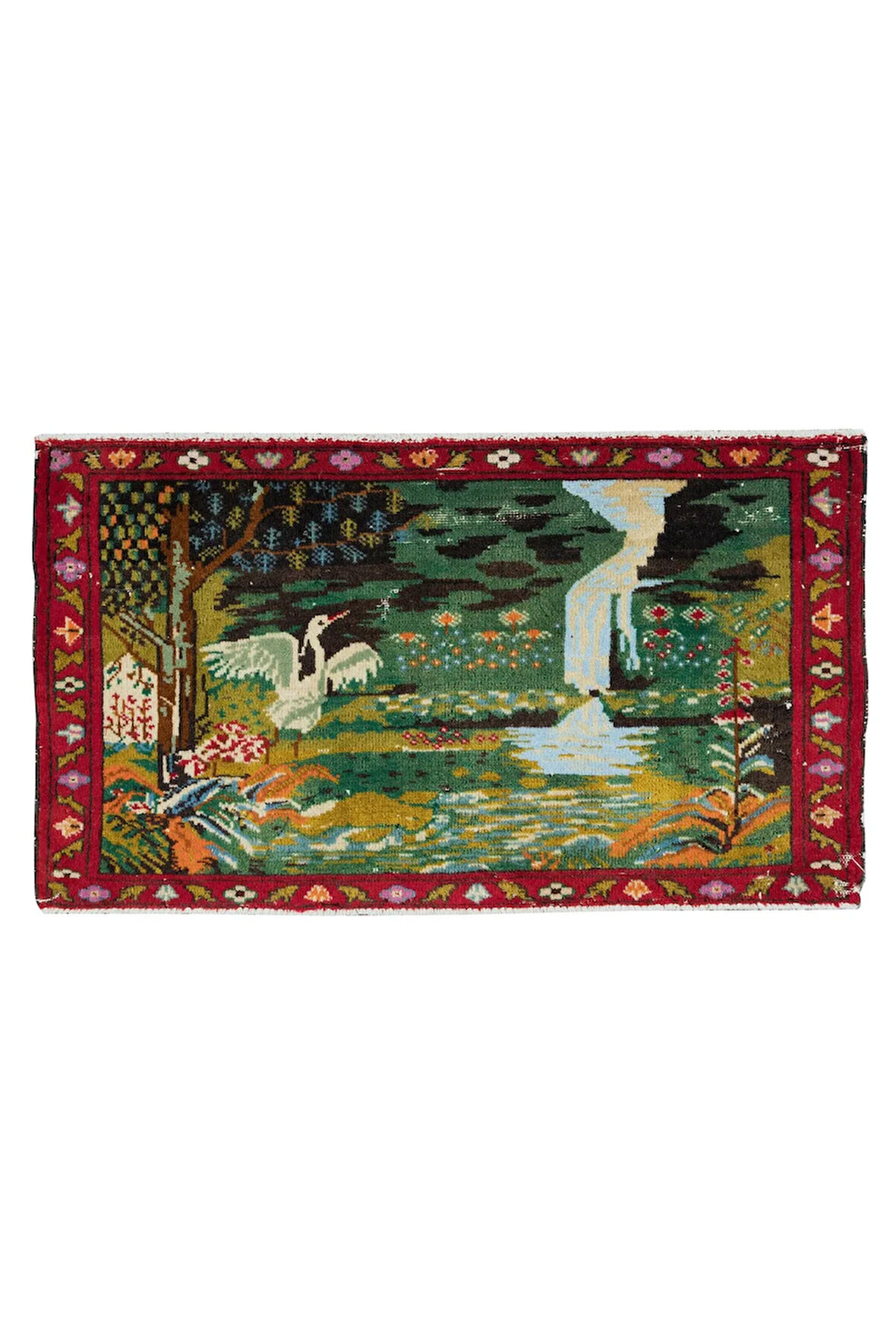 48x83 cm Dekoratif El Yapımı Duvar Askısı, Eski Halı