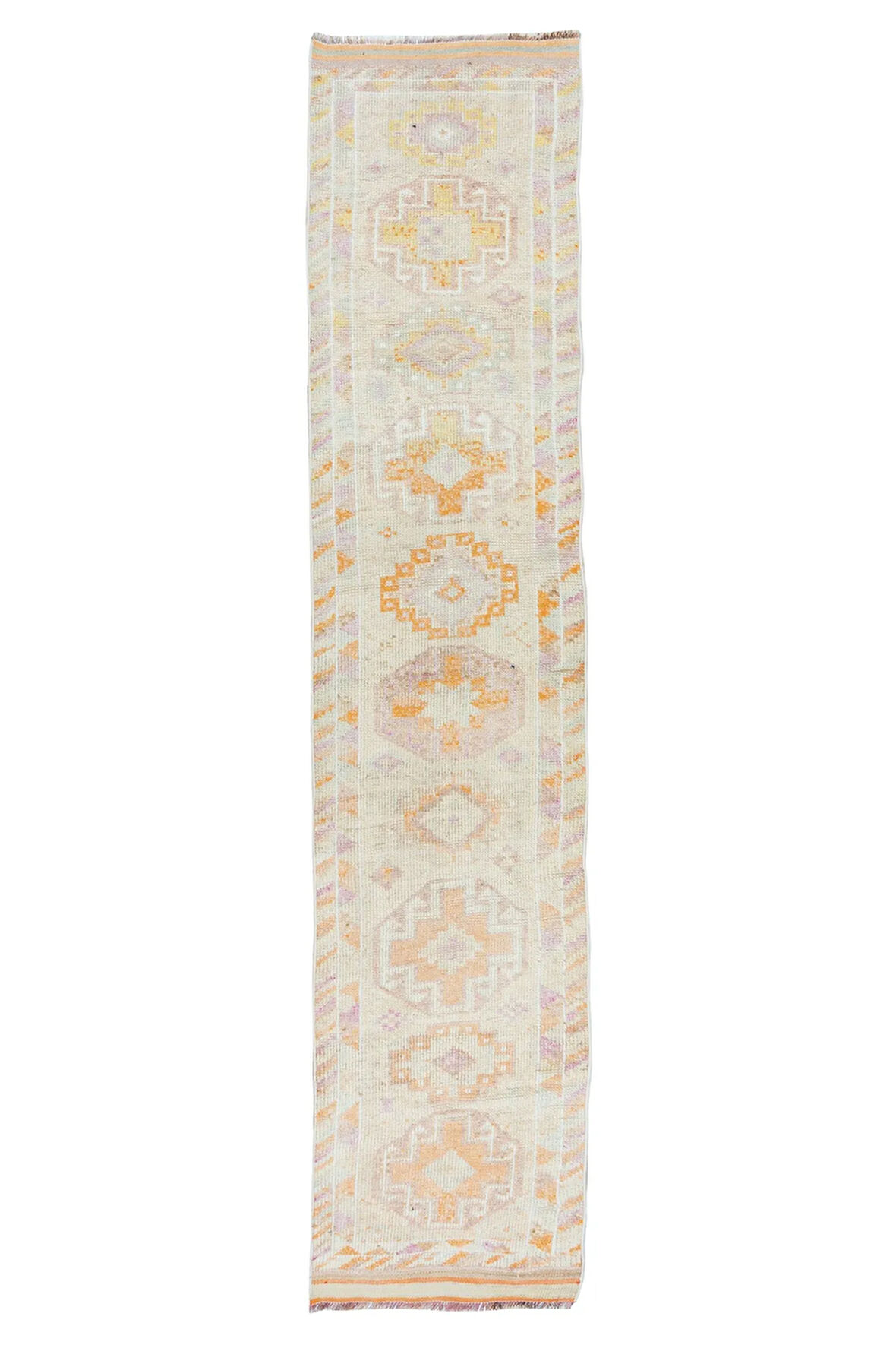 82x385 cm El Yapımı Eski Anadolu Yün Yolluk Halısı, Dar Koridor Halısı