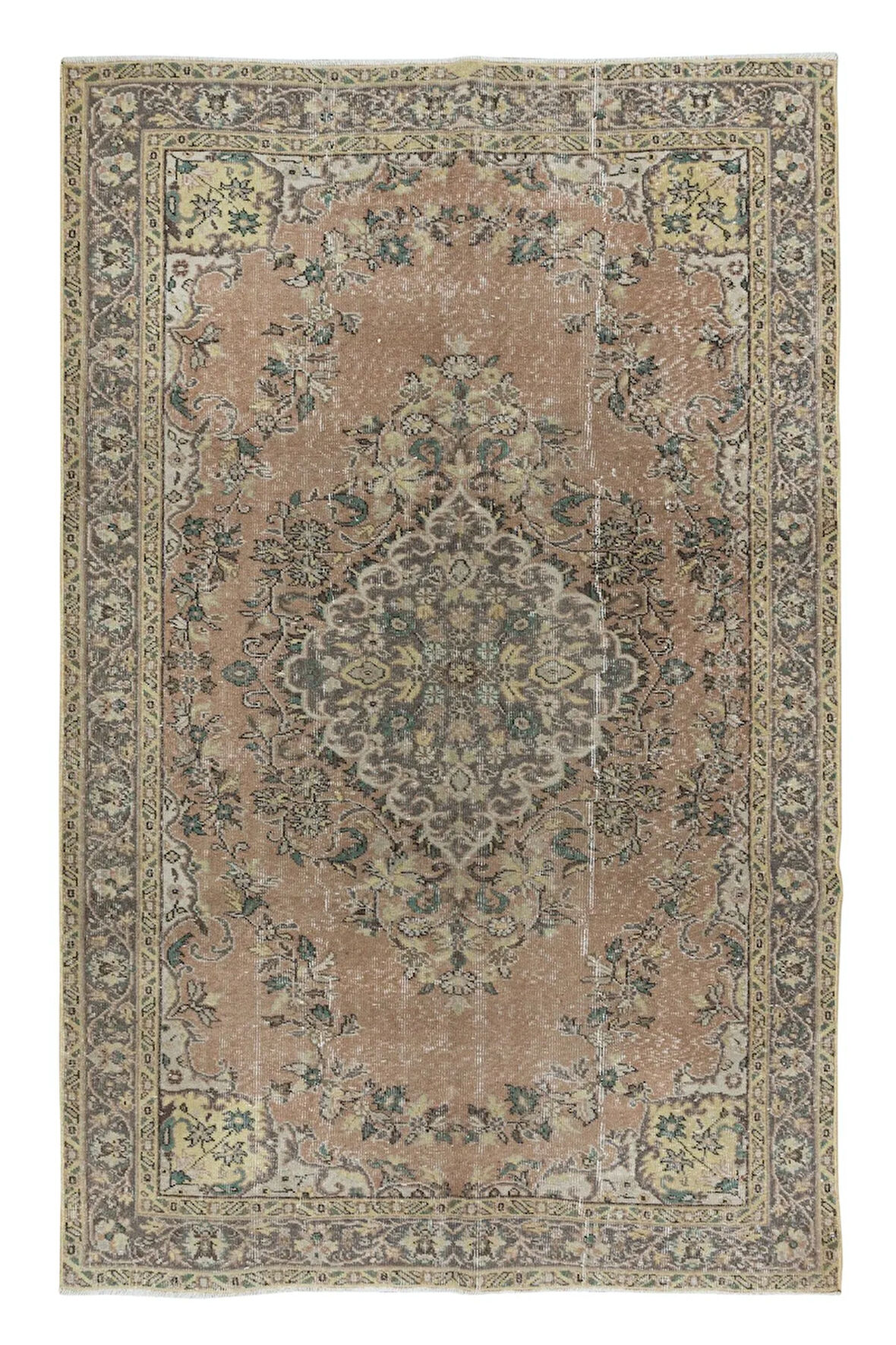 170x262 cm El Yapımı Köy Halısı, Yaklaşık 1960'lardan, Eski Yün Türk Halısı