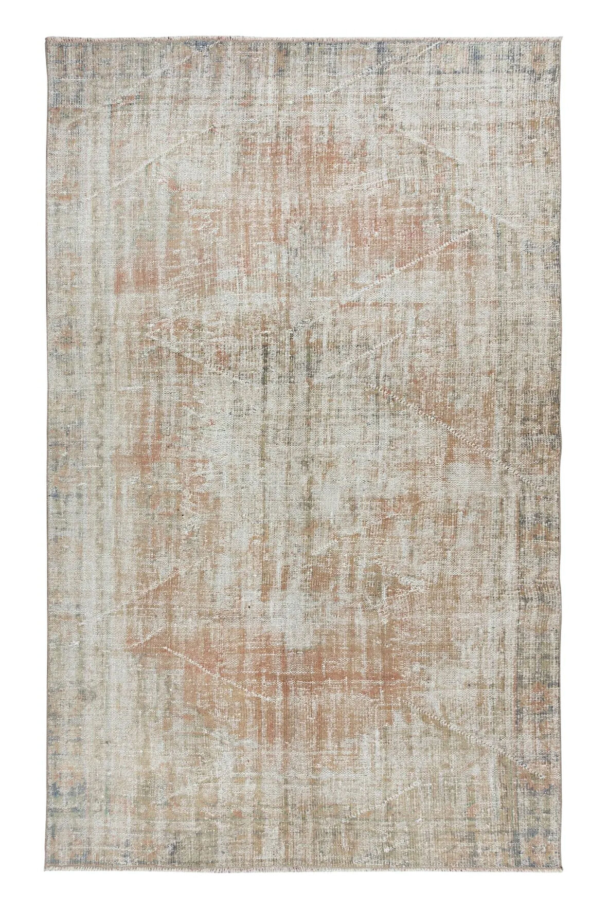 194x300 cm Eski Güneş Solmuş Anadolu Bölgesi Halı, El Yapımı Yün Halı