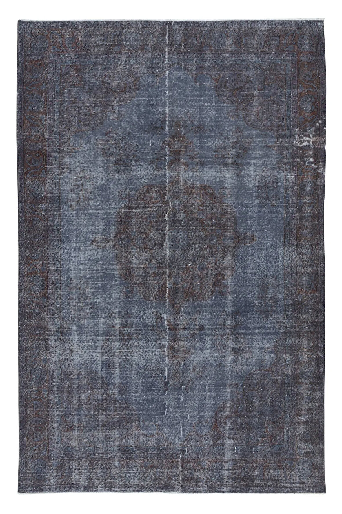 186x280 cm El Düğümlü Mavi Halı, Modern El Dokuması Yün ve Pamuktan Yapılmış Alan Halısı