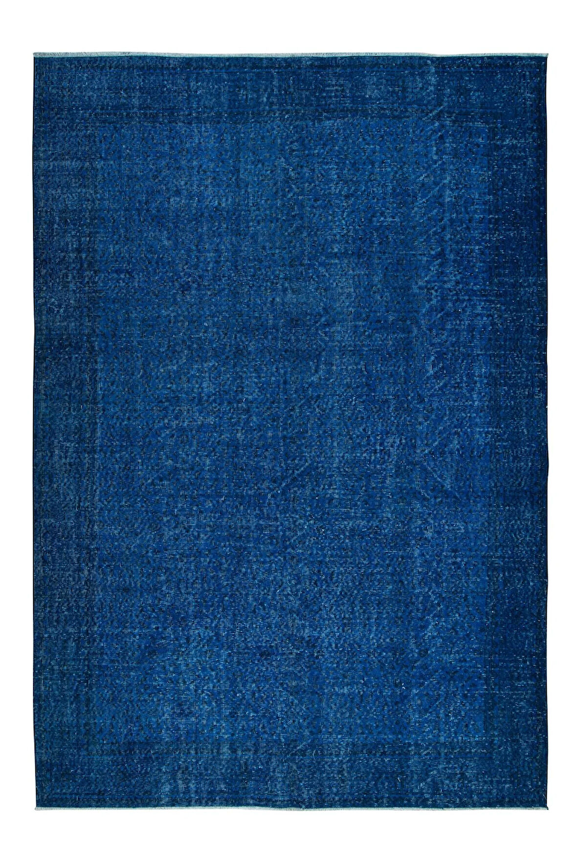 208x305 cm Ev Dekoru Halı, El Dokuması Mavi Tonlarda Modern Halı, Oturma Odası Dekoru Halı
