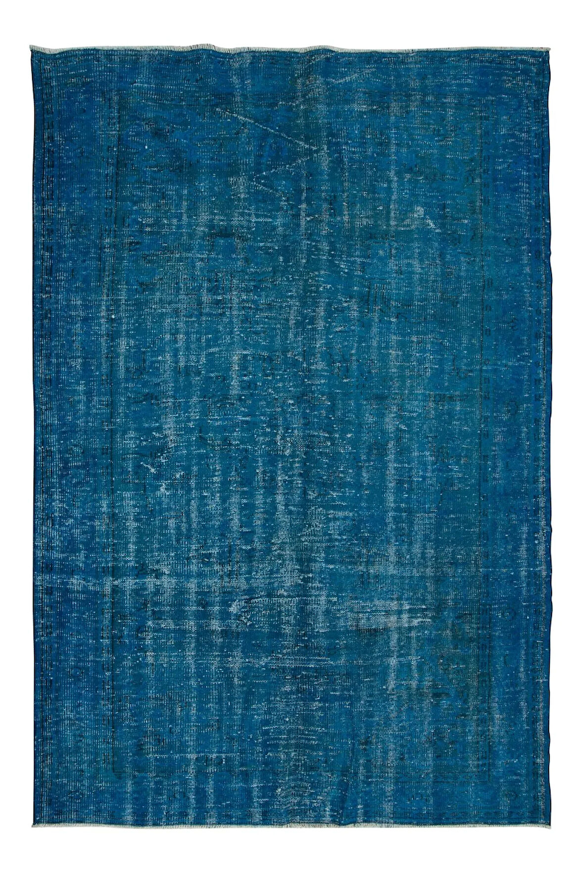 175x260 cm Mavi El dokuması Halı, El Düğümlü Alan Halısı, Eski Türk Halısı