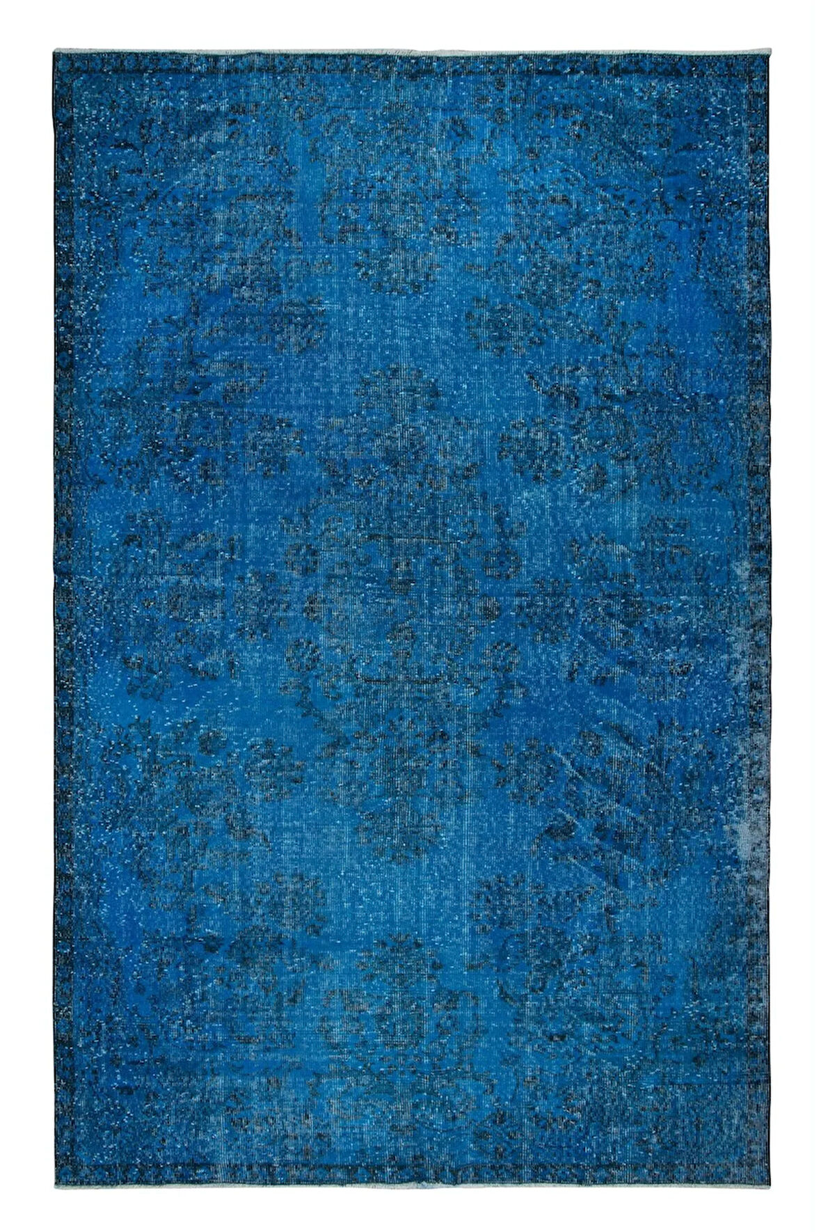 183x298 cm Modern El Yapımı Halı, Mavi Çocuk Odası Halı, Mavi Ev Dekoru