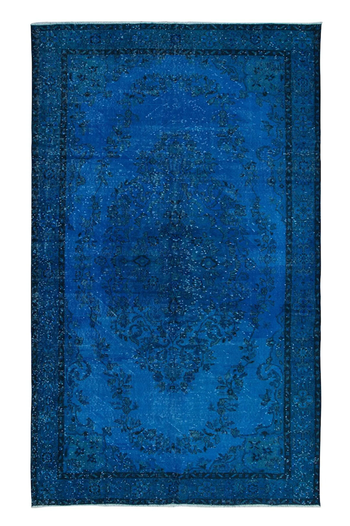 187x310 cm Geleneksel El Dokuması Mavi Halı, Anadolu'dan Yünlü Halı, Modern Alan Halısı