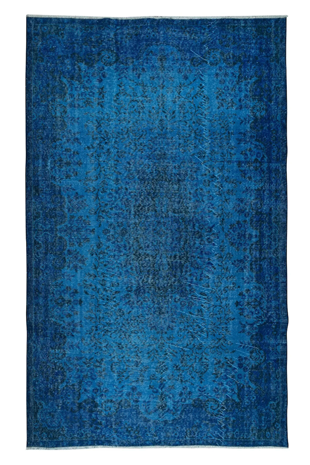 172x275 cm El Dokuması Halı, Mavi Modern Halı, El Yapımı Yünlü Halı