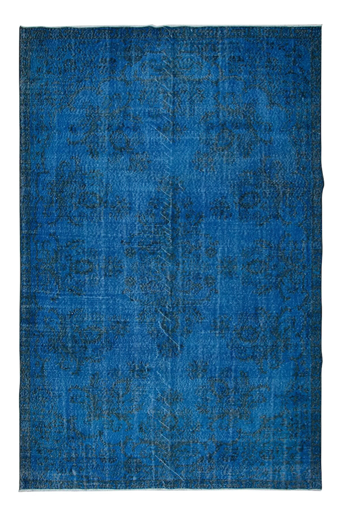 203x320 cm Modern Ev ve Ofis Dekoru için Mavi Halı, El Yapımı Anadolu Büyük Halı