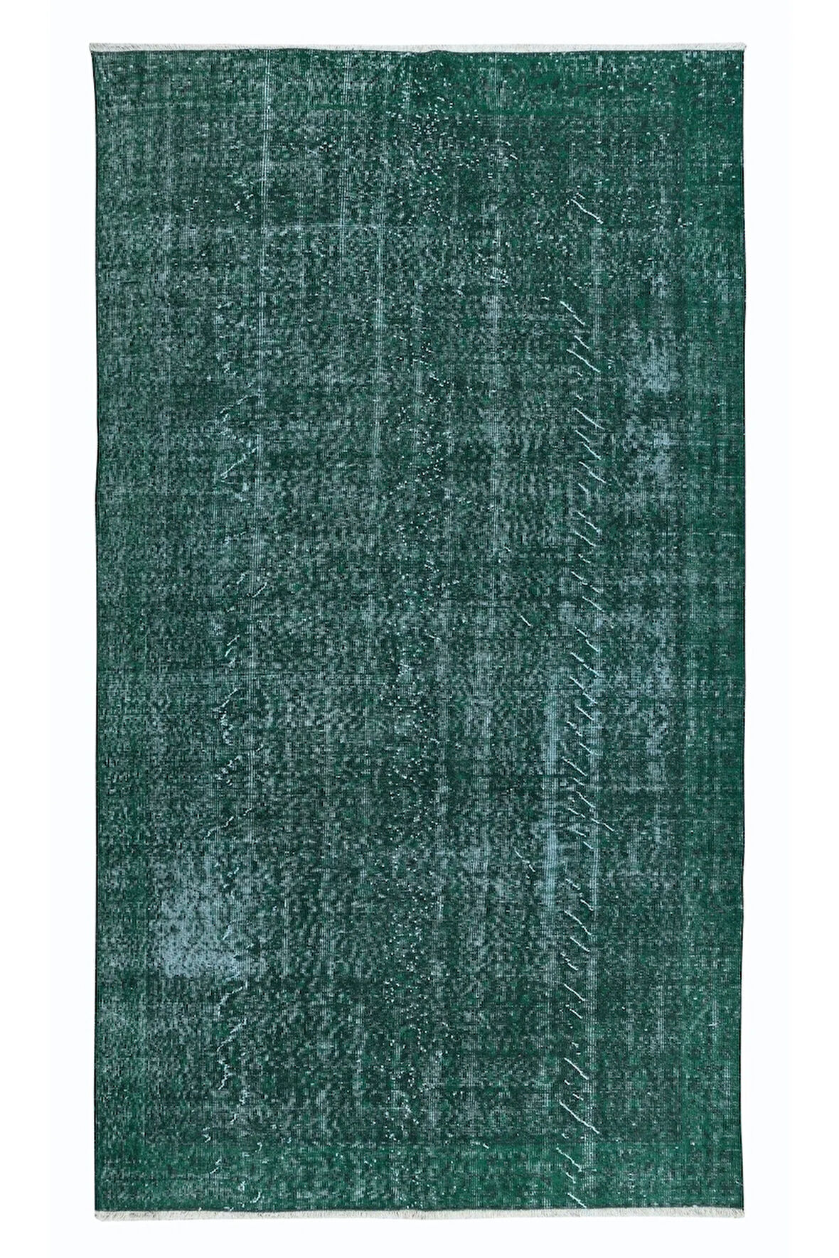 155x265 cm Modern Ev Dekoru Halı, Yeşil El Yapımı Halı, Geleneksel Yünlü Halı