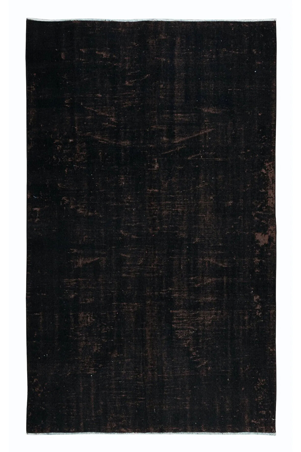 153x248 cm Siyah Yenilenmiş Halı, Eski El Dokuması Halı, Ev Dekoru Halı