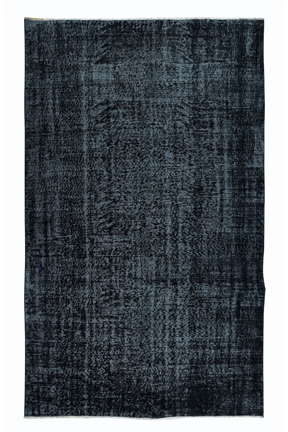 159x265 cm Ev Dekoru Halı, El Dokuması Siyah Modern Halı, Oda ölçüsünde Halı