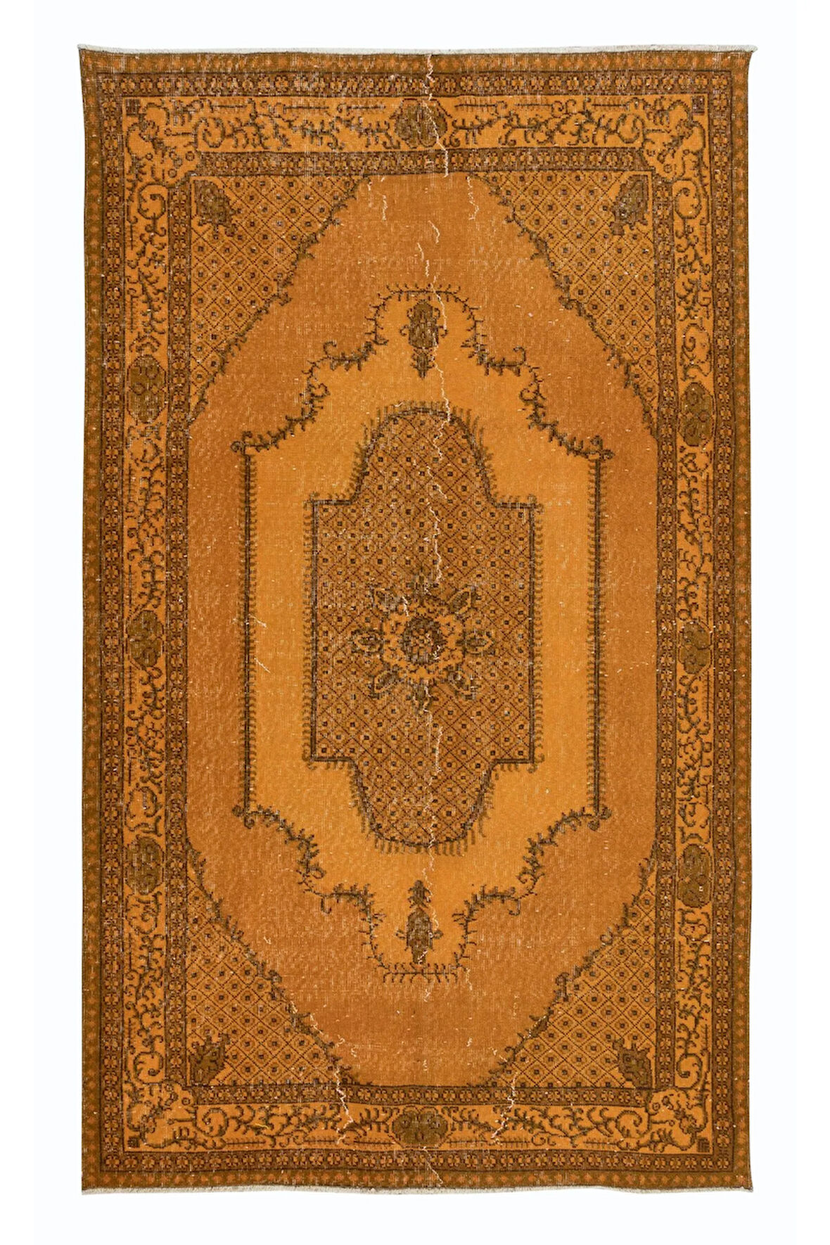 167x276 cm El Dokuması Halı, Turuncu Halı, Oturma Odası Halısı, Misafir Odası Halısı
