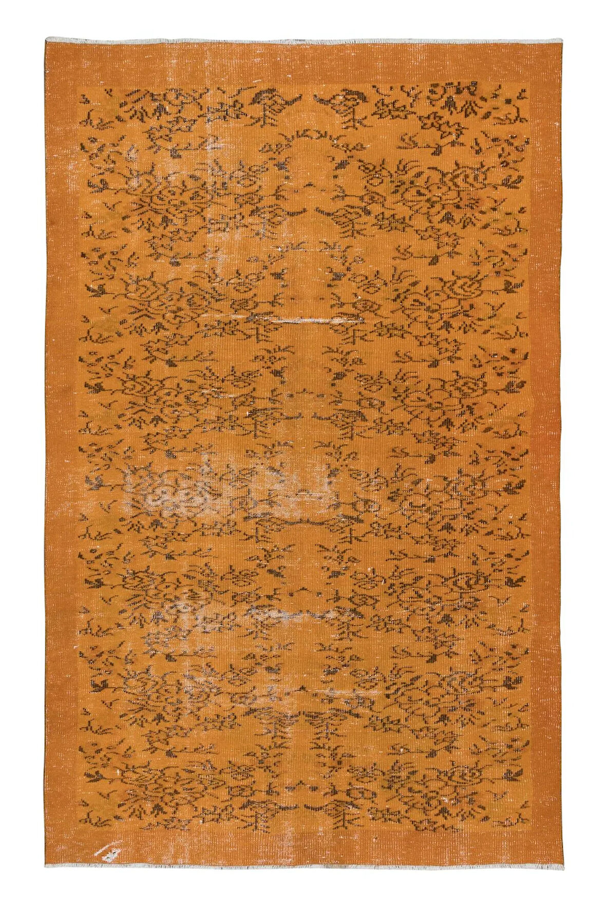 183x268 cm Modern Çocuk Odası Halısı, El Dokuma Turuncu Halı, El Düğümlü Alan Halısı