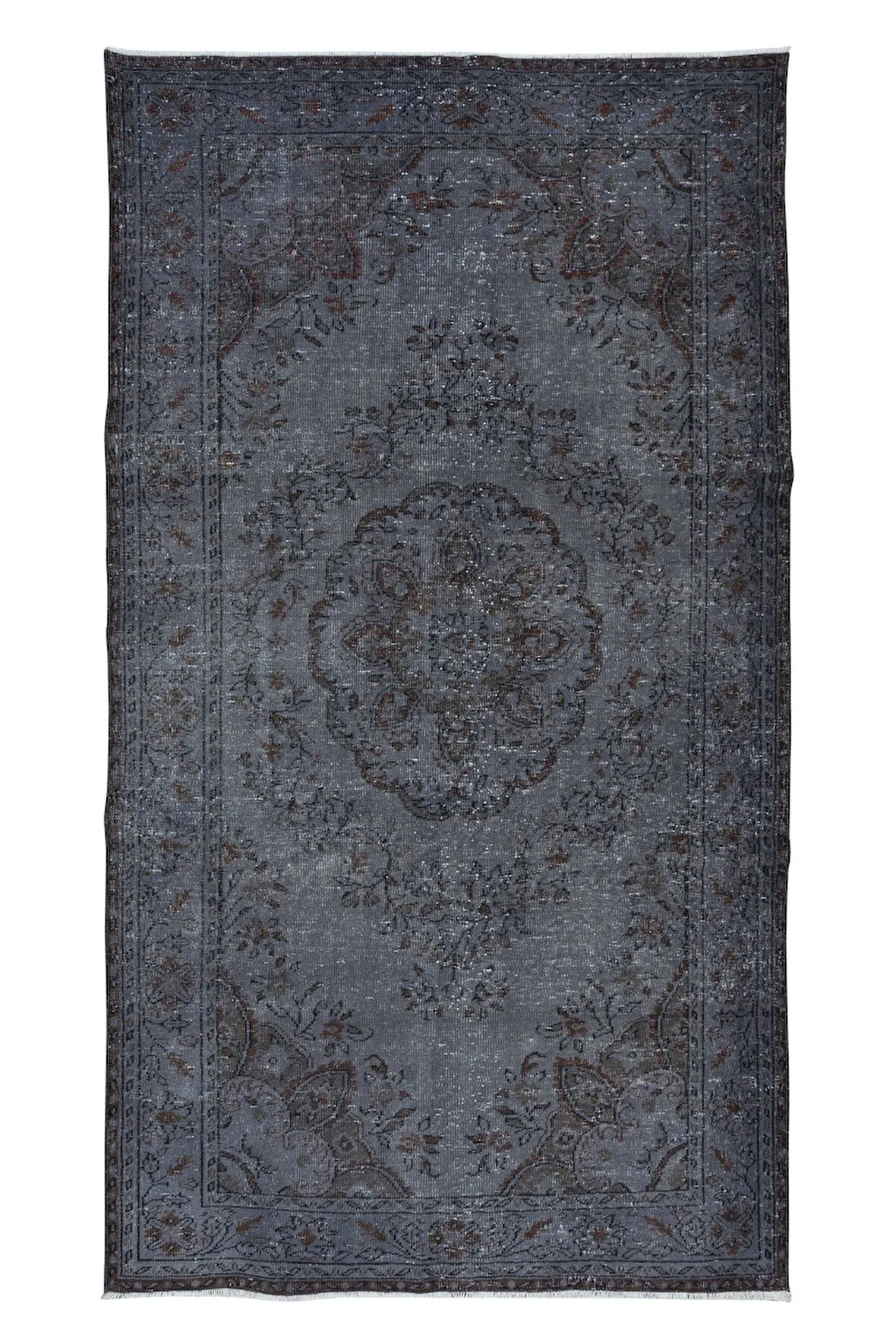 167x295 cm Gri El Dokuması Halı, Mutfak ve Yemek Odası için Modern Halı