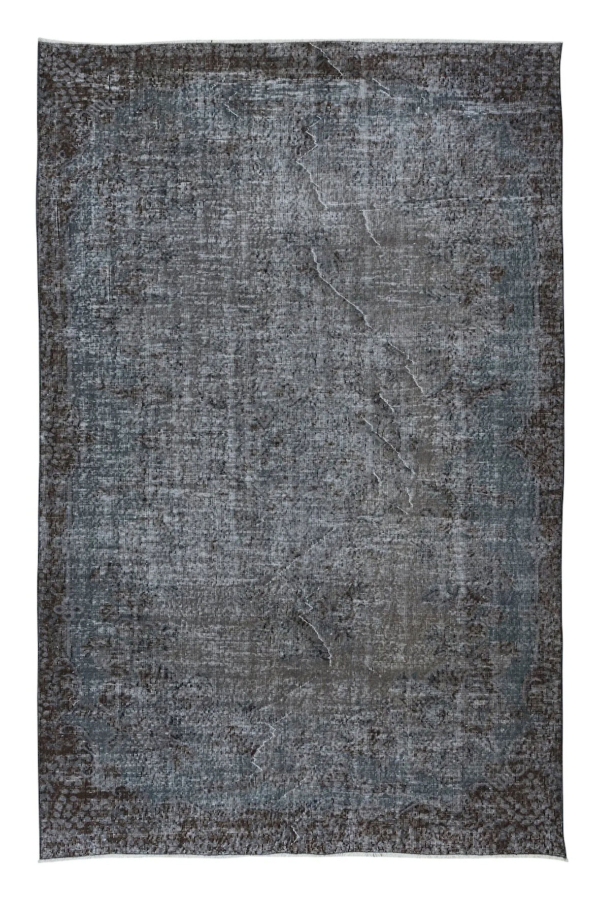 183x284 cm Ev Dekoru Halı, El Dokuması Gri Tonlarda Modern Halı, Oturma Odası Dekoru Halı