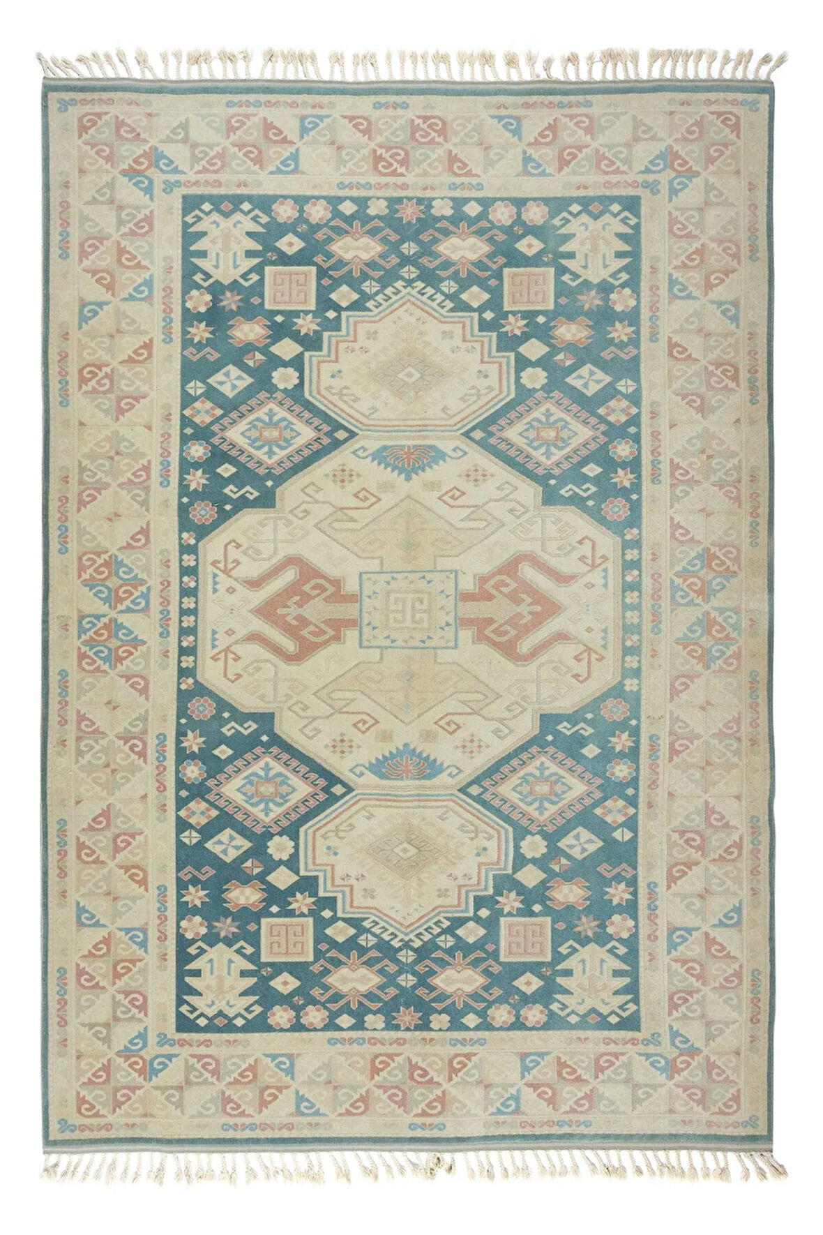 193x277 cm Soft Renklerle Eşsiz Eski El Yapımı Türk Halısı