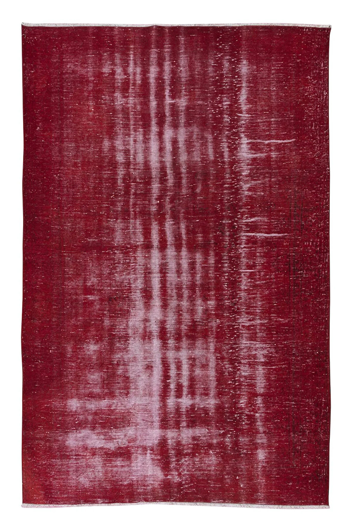 180x278 cm, El Düğümlü Kırmızı Halı, Modern El Dokuması Yün ve Pamuktan Yapılmış Alan Halısı