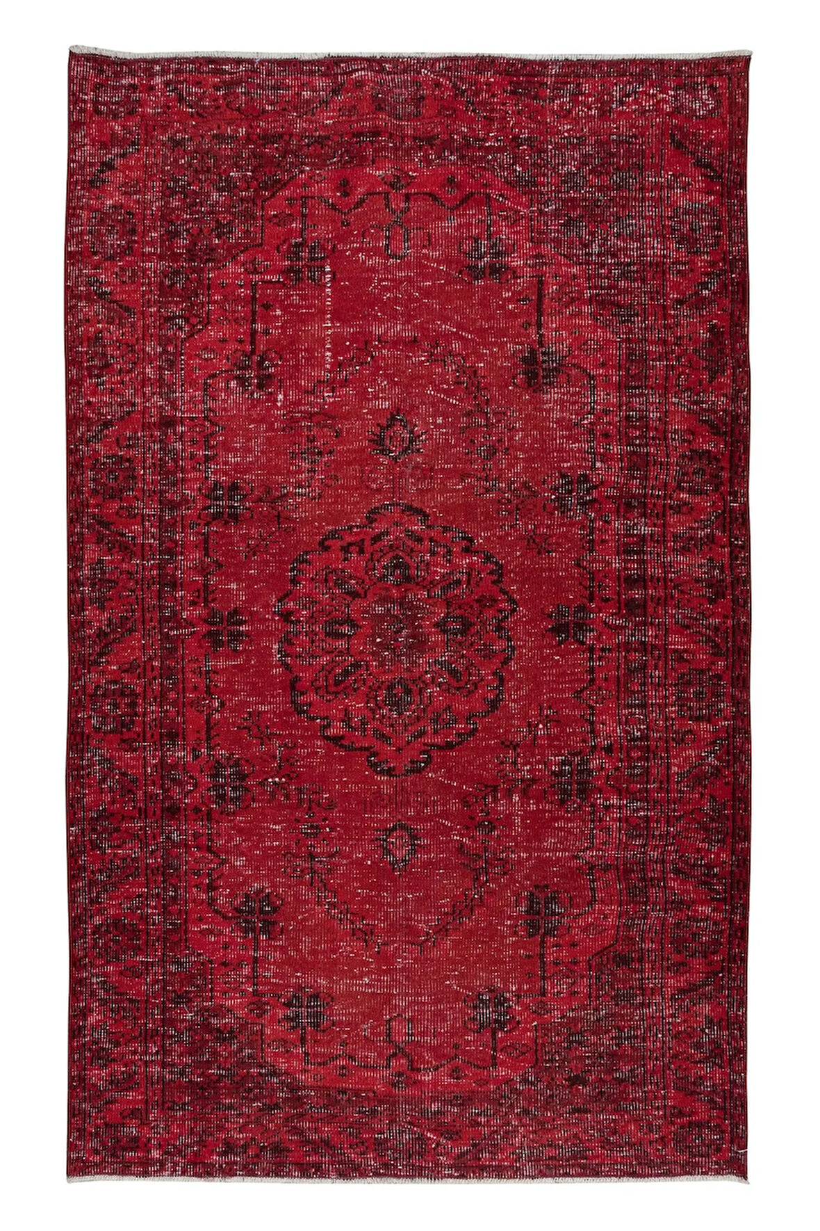 169x276 cm, Modern El Yapımı Halı, Kırmızı Çocuk Odası Halı, Kırmızı Ev Dekoru