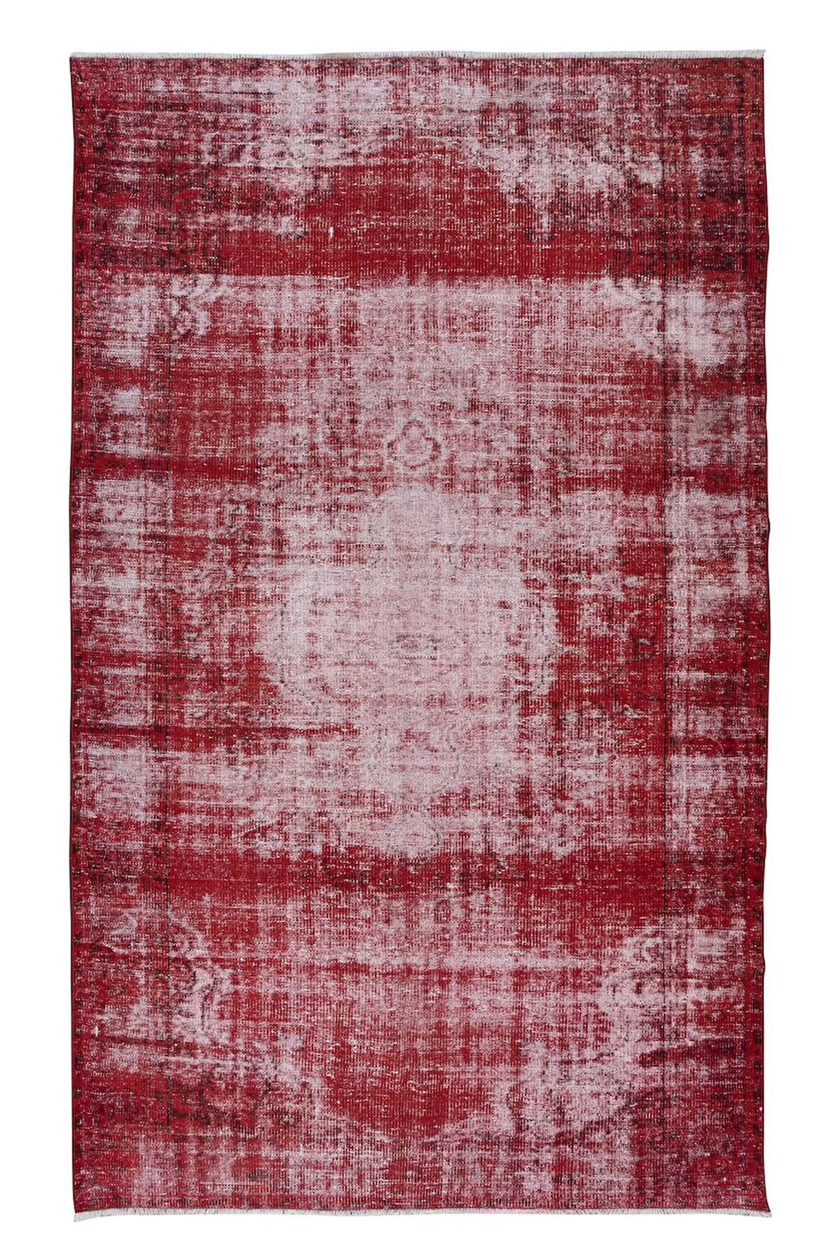 185x303 cm, El Yapımı Türk Halısı, Kırmızı El Dokuması Halı, Modern Yünlü Halı