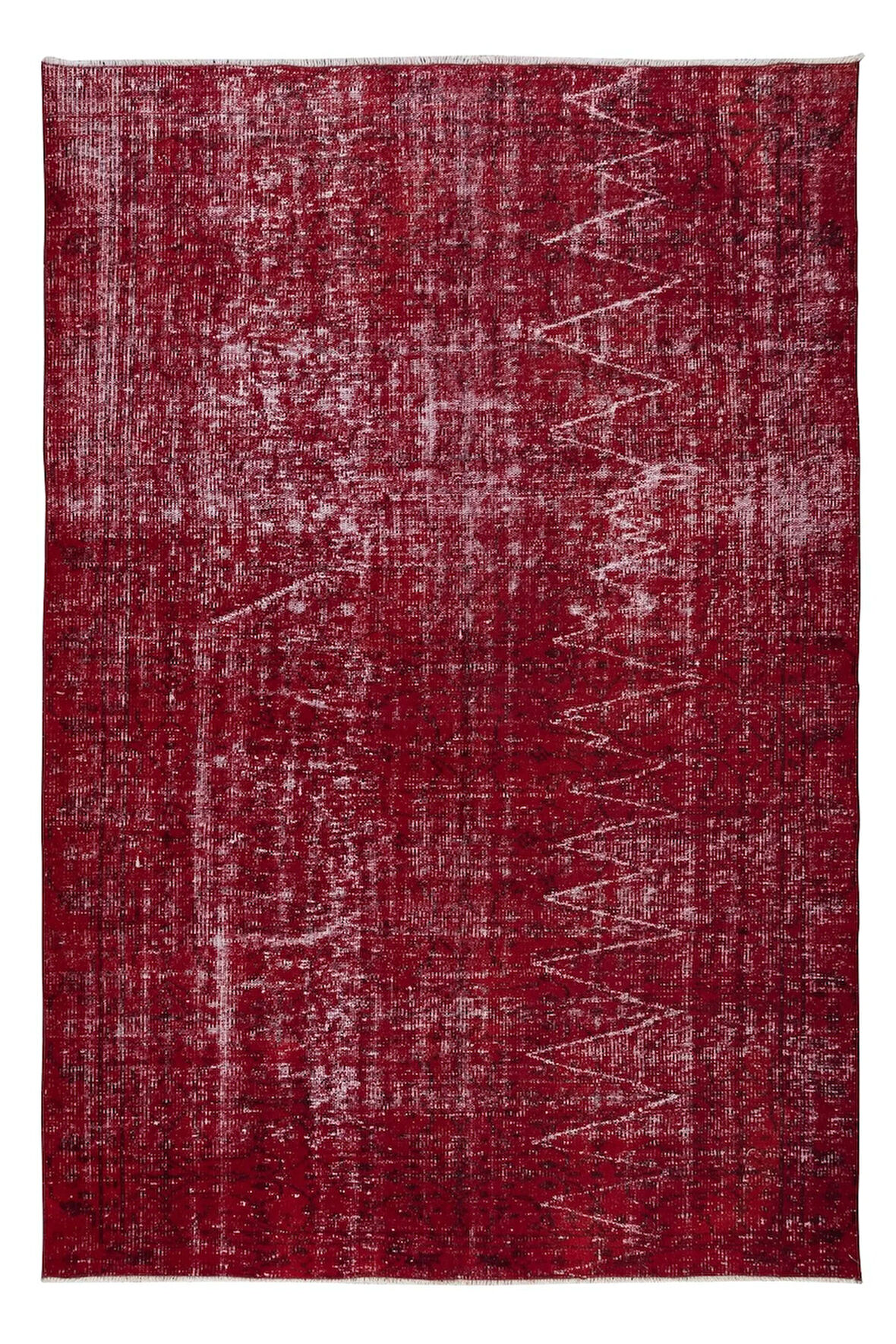 183x277 cm, Kırmızı El Dokuması Halı, Mutfak ve Yemek Odası için Modern Halı