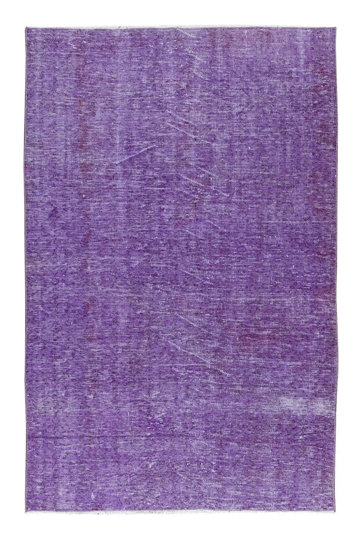 146x227 cm Dekoratif El yapımı Halı, Mor Tonlarda Yeniden Boyanmış Halı