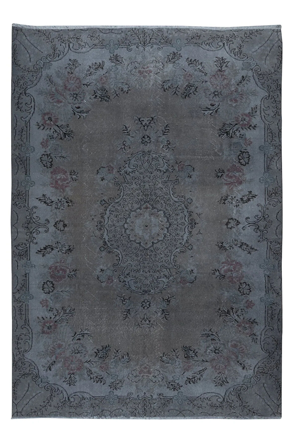 211x300 cm Modern Ev ve Ofis Dekoru için Gri Halı, El Yapımı Anadolu Halı