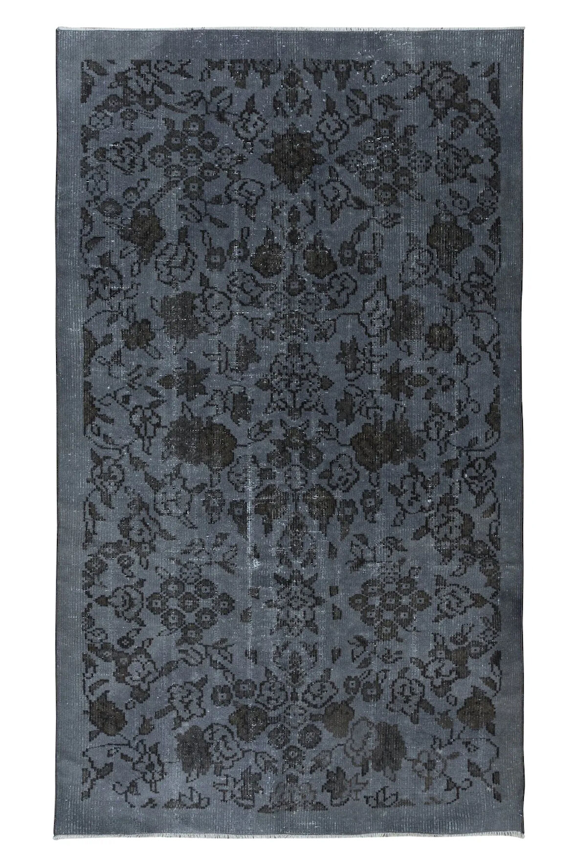 146x245 cm Çağdaş Gri Halı, El Düğümlü Mutfak Halısı, El Yapımı Halı