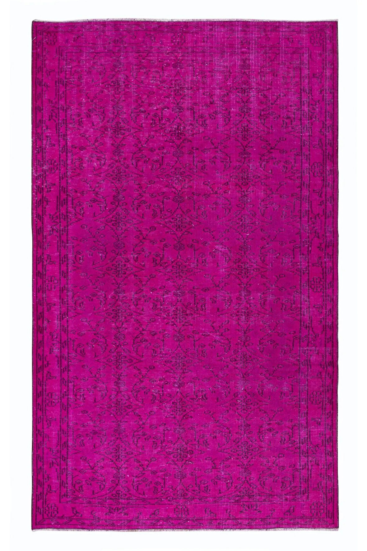 163x266 cm, Geleneksel El Dokuması Pembe Halı, Anadolu'dan Yünlü Halı, Modern Alan Halısı