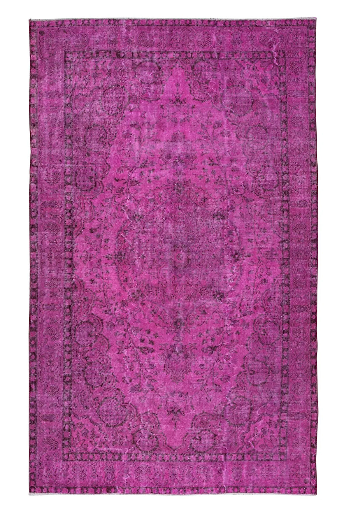 169x272 cm, Çağdaş Pembe Halı, El Düğümlü Mutfak Halısı, El Yapımı Halı