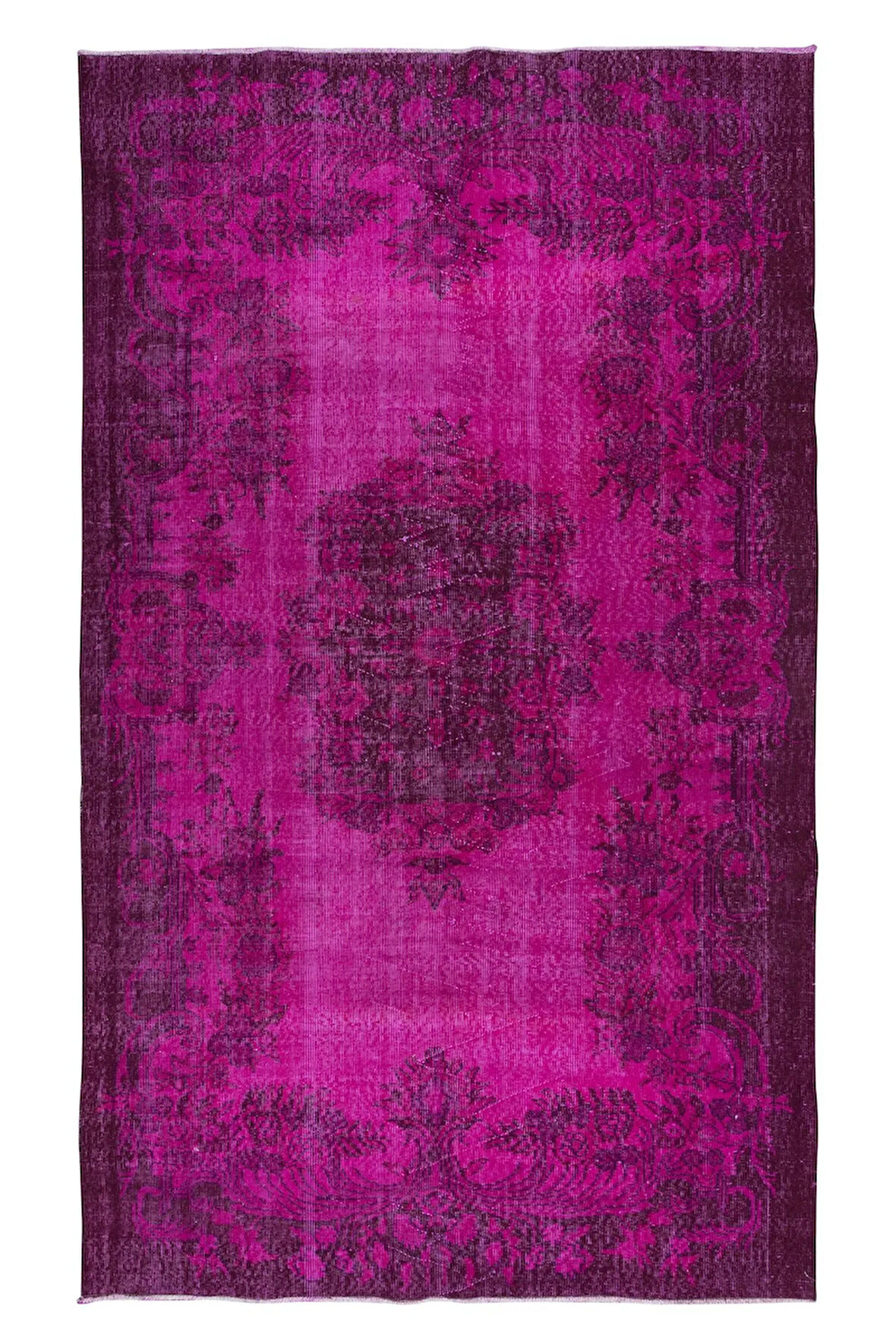 171x280 cm, Pembe Oturma Odası Halısı, Yenilenmiş Türk Halısı, El Düğümlü Alan Halısı