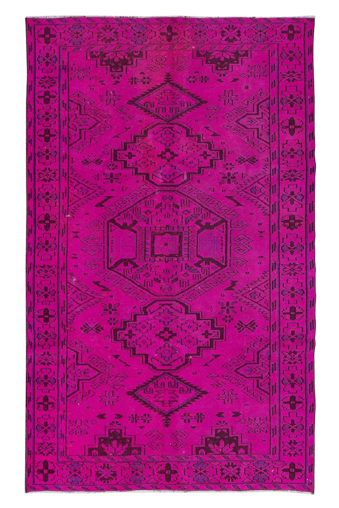 166x261 cm, Modern El Yapımı Halı, Pembe Çocuk Odası Halı, Pembe Ev Dekoru