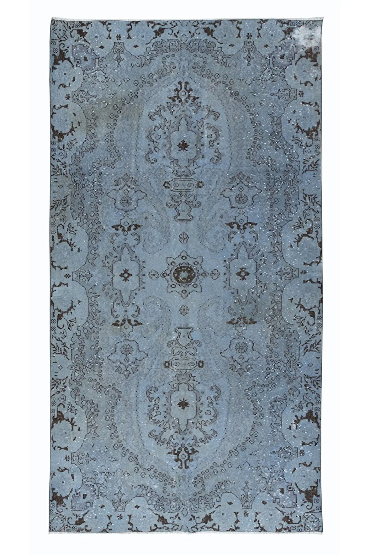 165x303 cm Mavi El Yapımı Anadolu Halısı, Çağdaş Ev ve Ofis Dekoru Halı