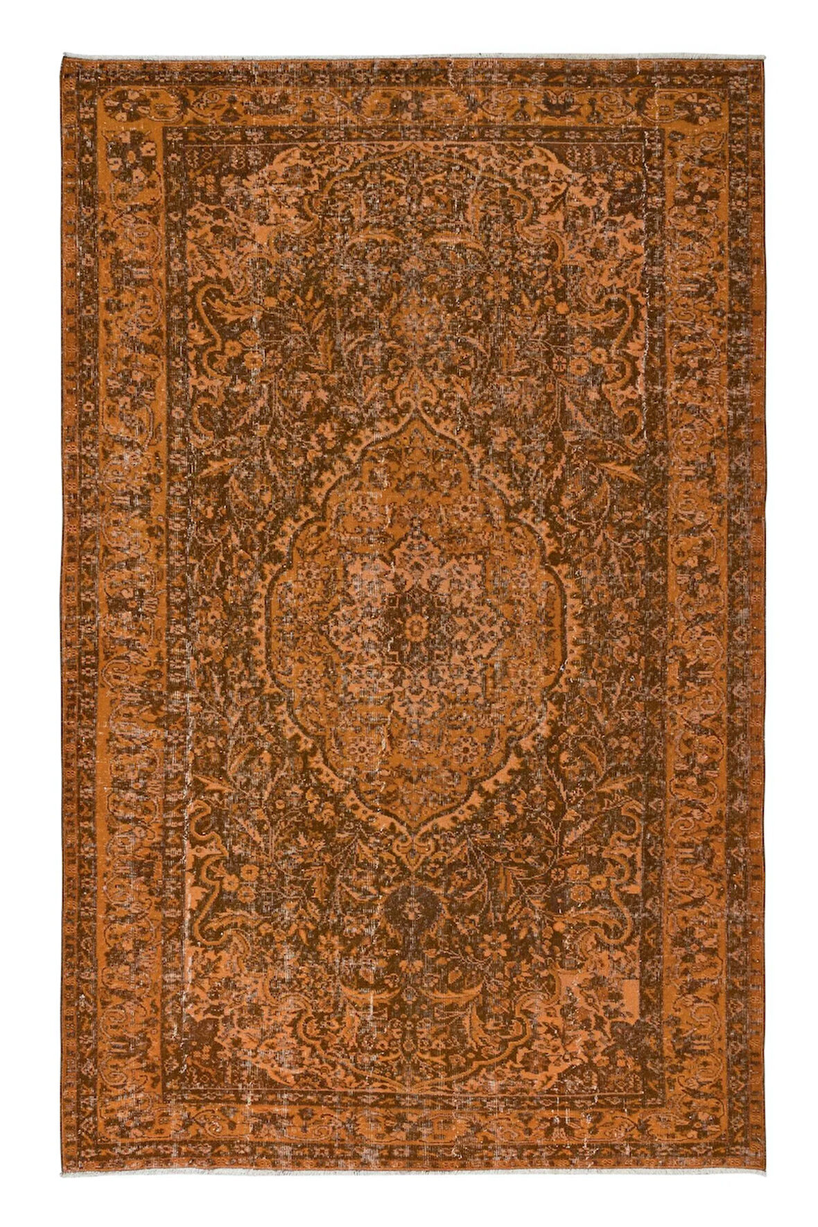 190x295 cm El Dokuması Halı, Turuncu El Yapımı Halı, Modern Ev Dekoru Halı