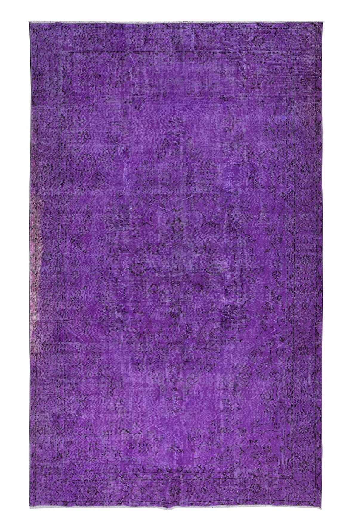 175x292 cm Modern Mor El Dokuması Yün ve Pamuklu Türk Halısı, Dekoratif Yer Örtüsü