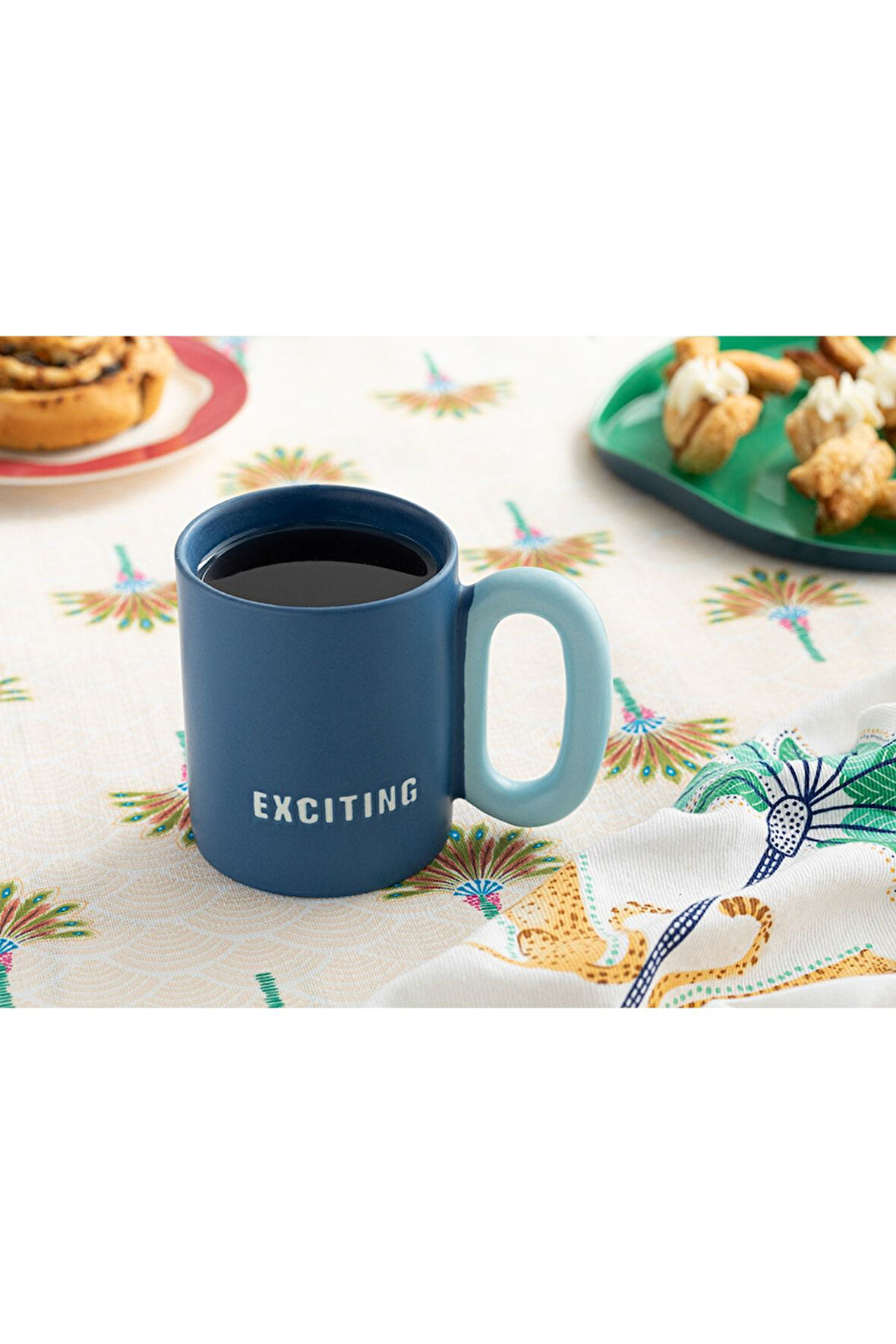 Exciting New Bone China Kupa 350 Ml Lacivert - Açık Mavi