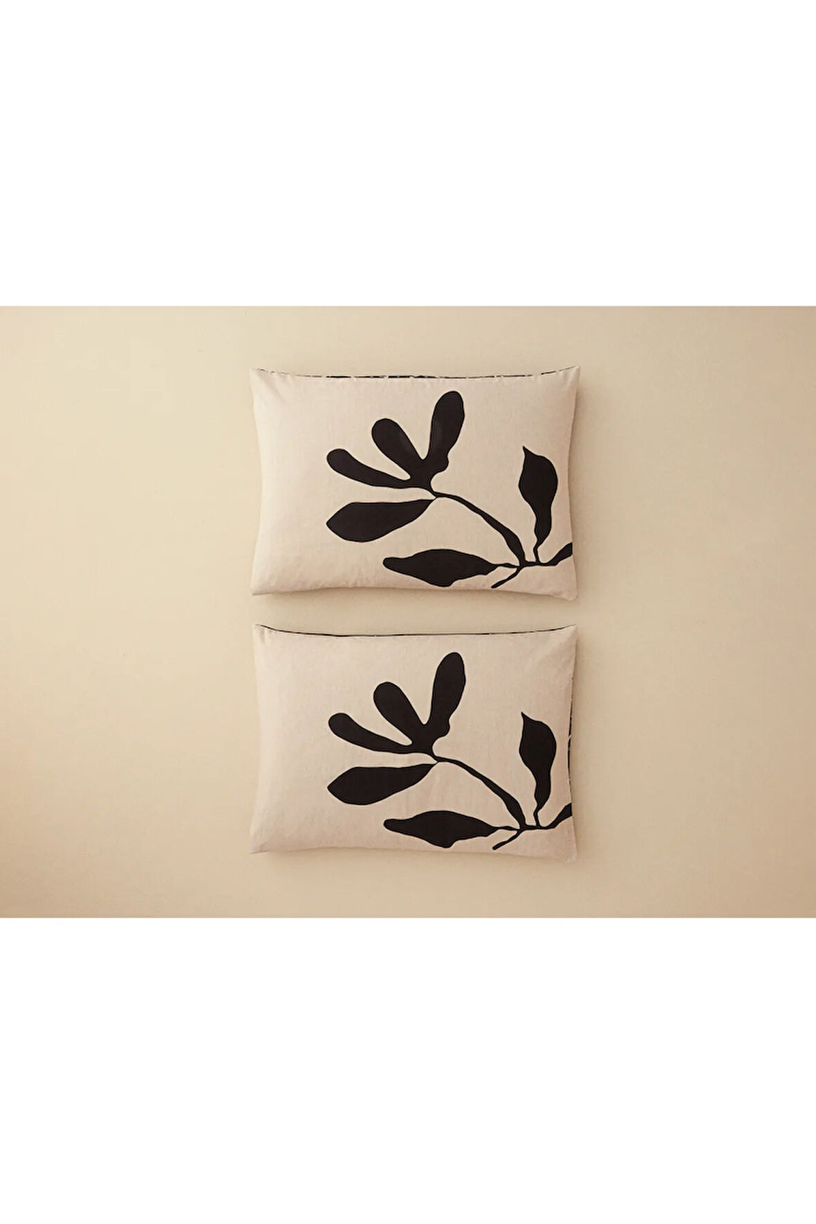 Vinette Dijital Baskılı Soft Cotton 2'li Yastık Kılıfı 50x70 Bej