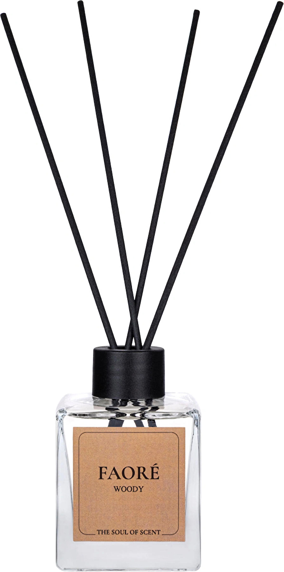 FAORE WOODY Çubuklu | Oda Kokusu | 120ml | Diffuser | Paçuli, Okaliptüs & Limon – Ferah Odunsu Koku