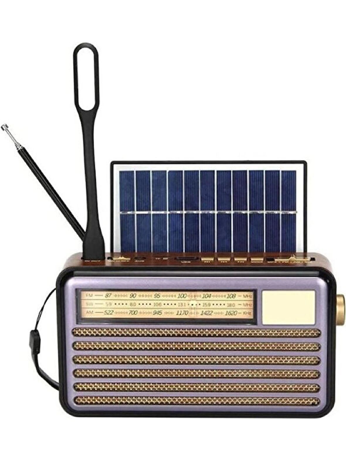 CAMERON  CM-320 Bt Nostaljik Solar Radyo,kitap Okuma Lambası+Usb+Tf+3band+Mp3 Çalar+Ve Müzik Kutusu