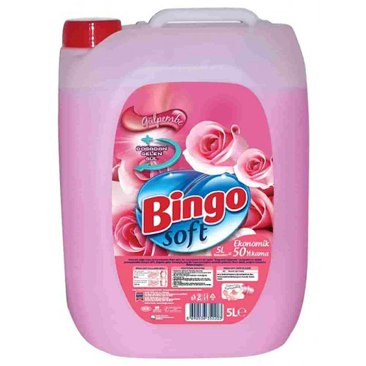 Bingo Soft Yumuşatıcı Gülpembe 5 lt