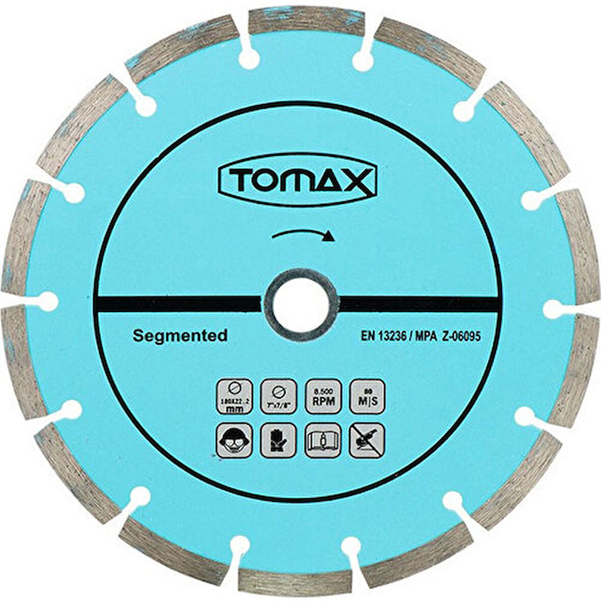 ORJİNALDİR - Tomax Segmenti Elmas - Beton Kesici 180X22.5